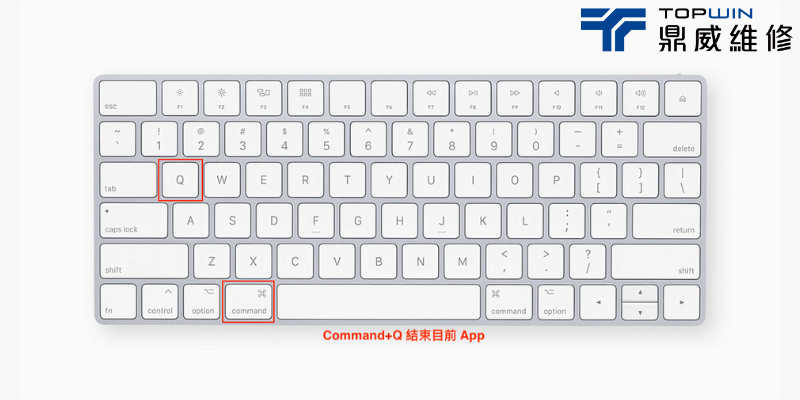 MacBook 快捷鍵大全 command+Q 結束目前APP