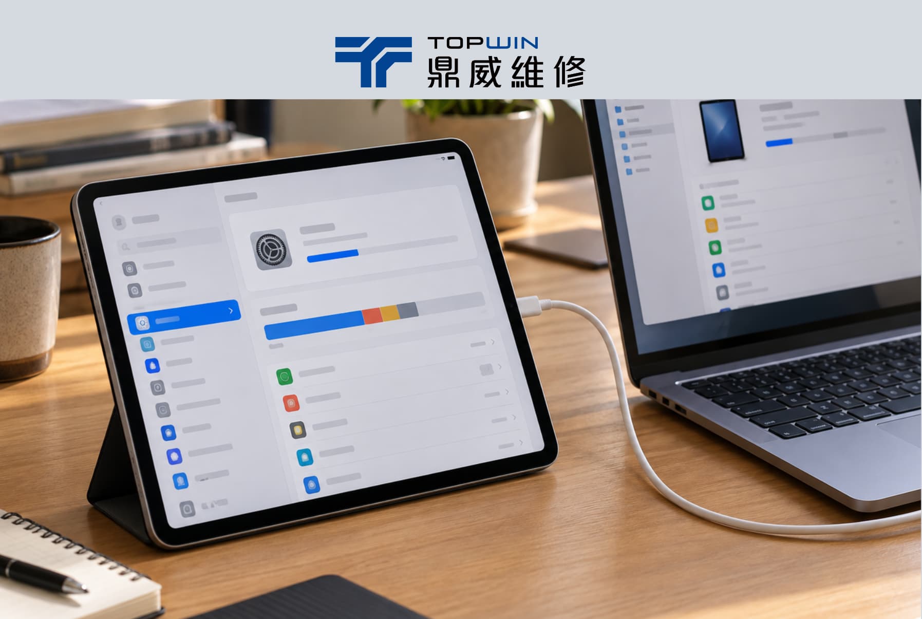 送修iPad前，先備份資料並整理故障紀錄