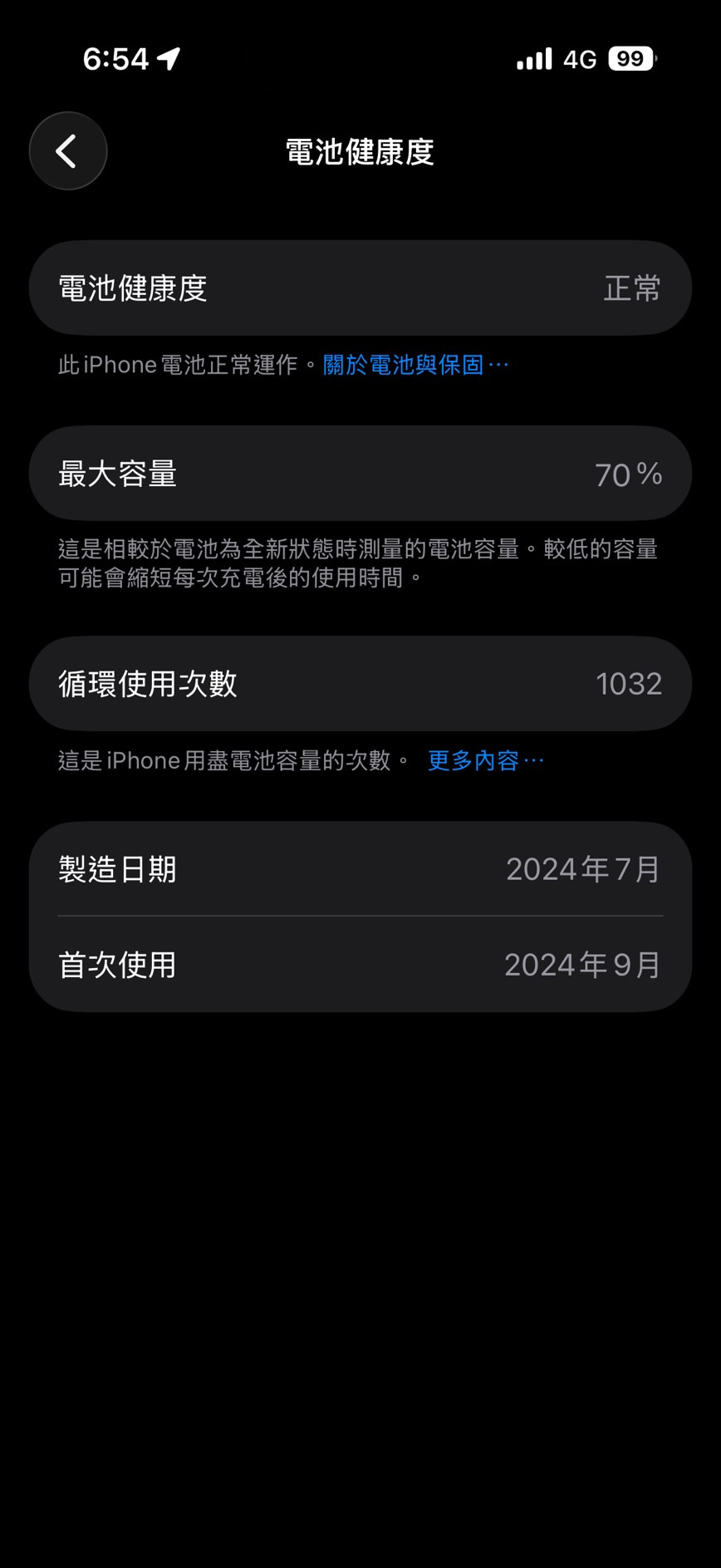 電池健康度低於80%