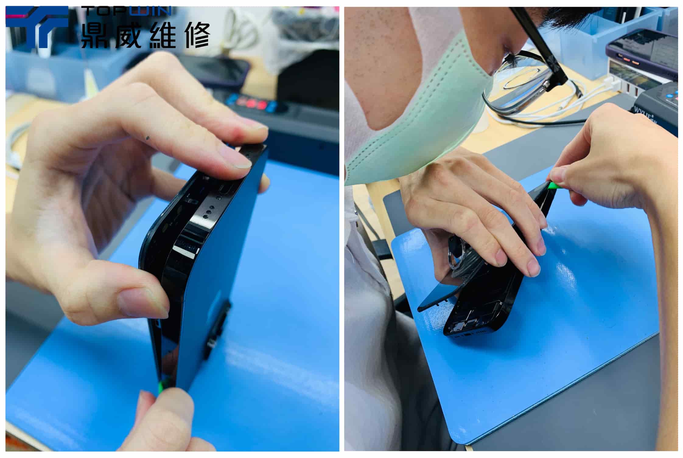 iPhone螢幕維修案例-面板拆解