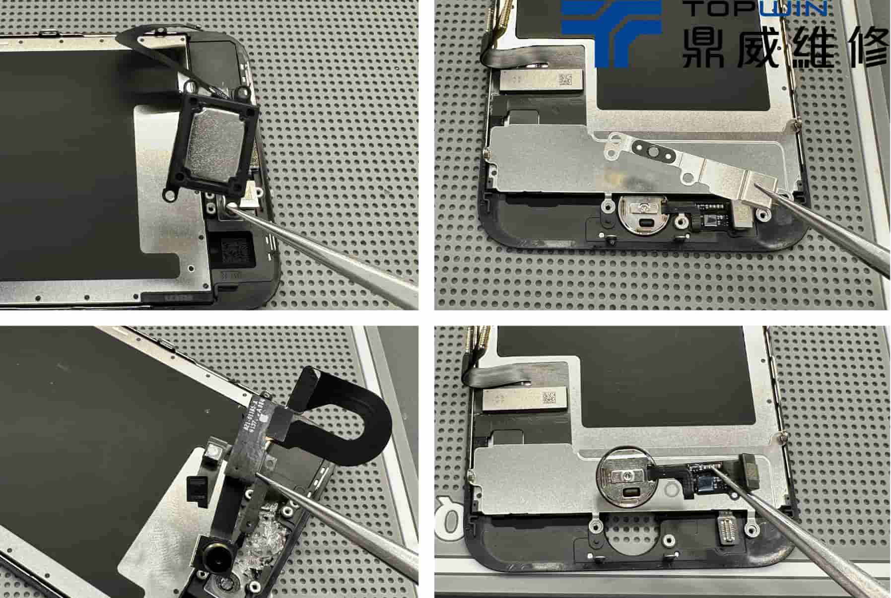 iPhone 7 更換螢幕時拆除舊螢幕上的零組件