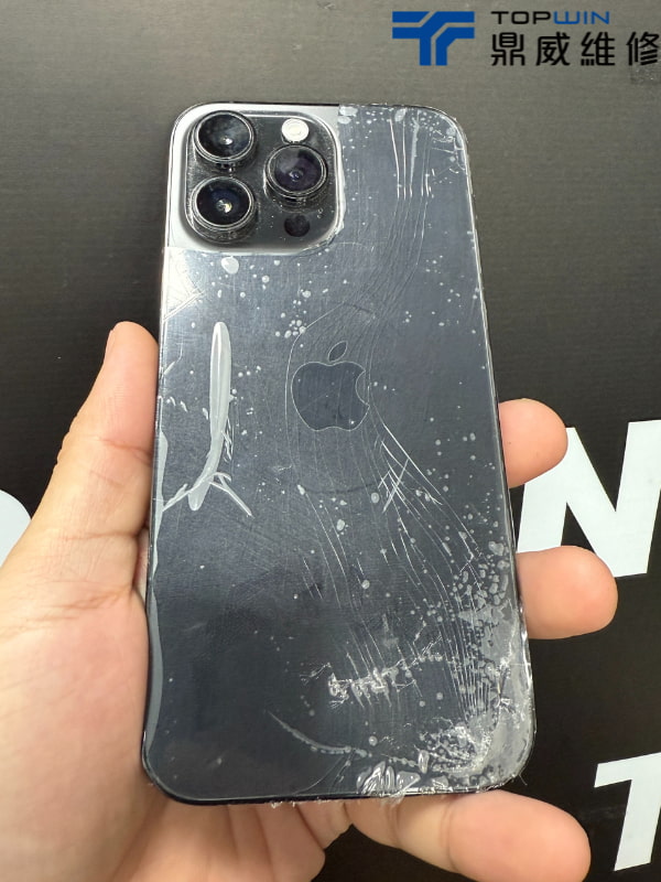 iPhone14PM換後殼案例分享-後殼維修前