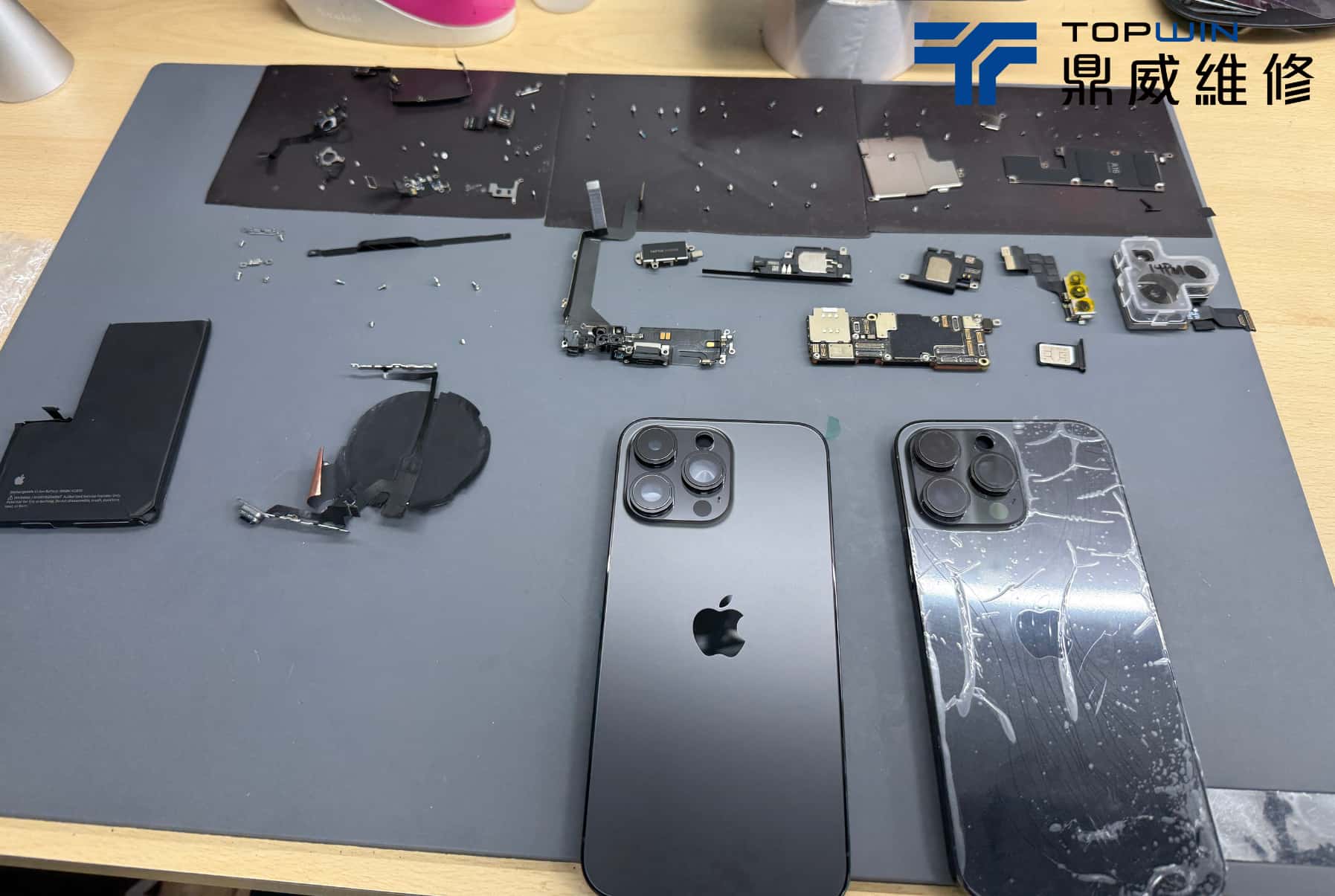 iPhone14PM換後殼案例分享-後殼零件分解圖