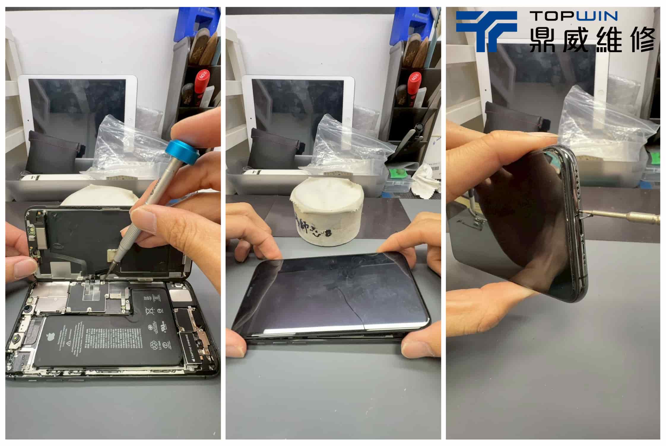 iPhone維修案例-將面板裝回機身