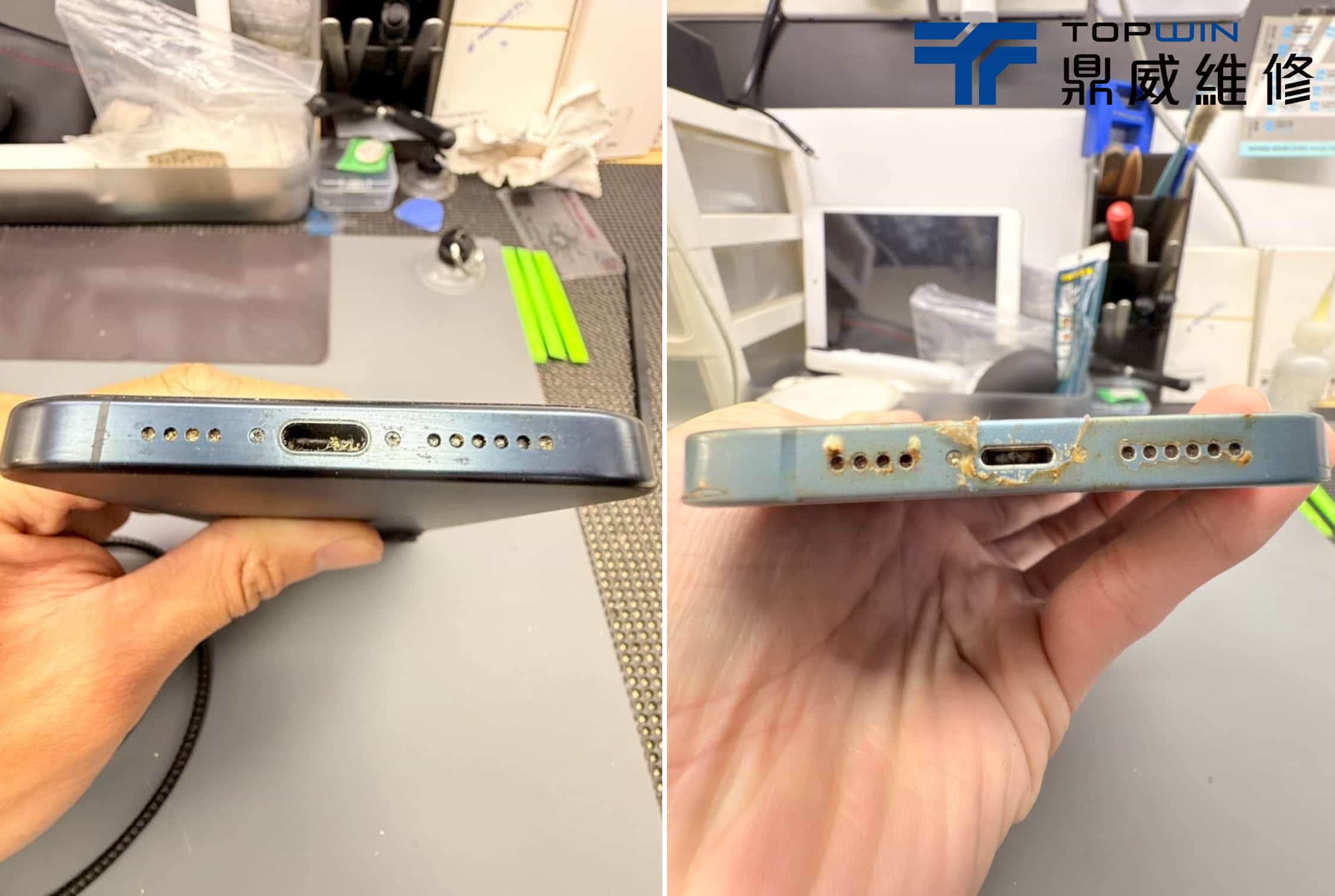 iPhone充電孔鬆動與無法充電維修案例圖2
