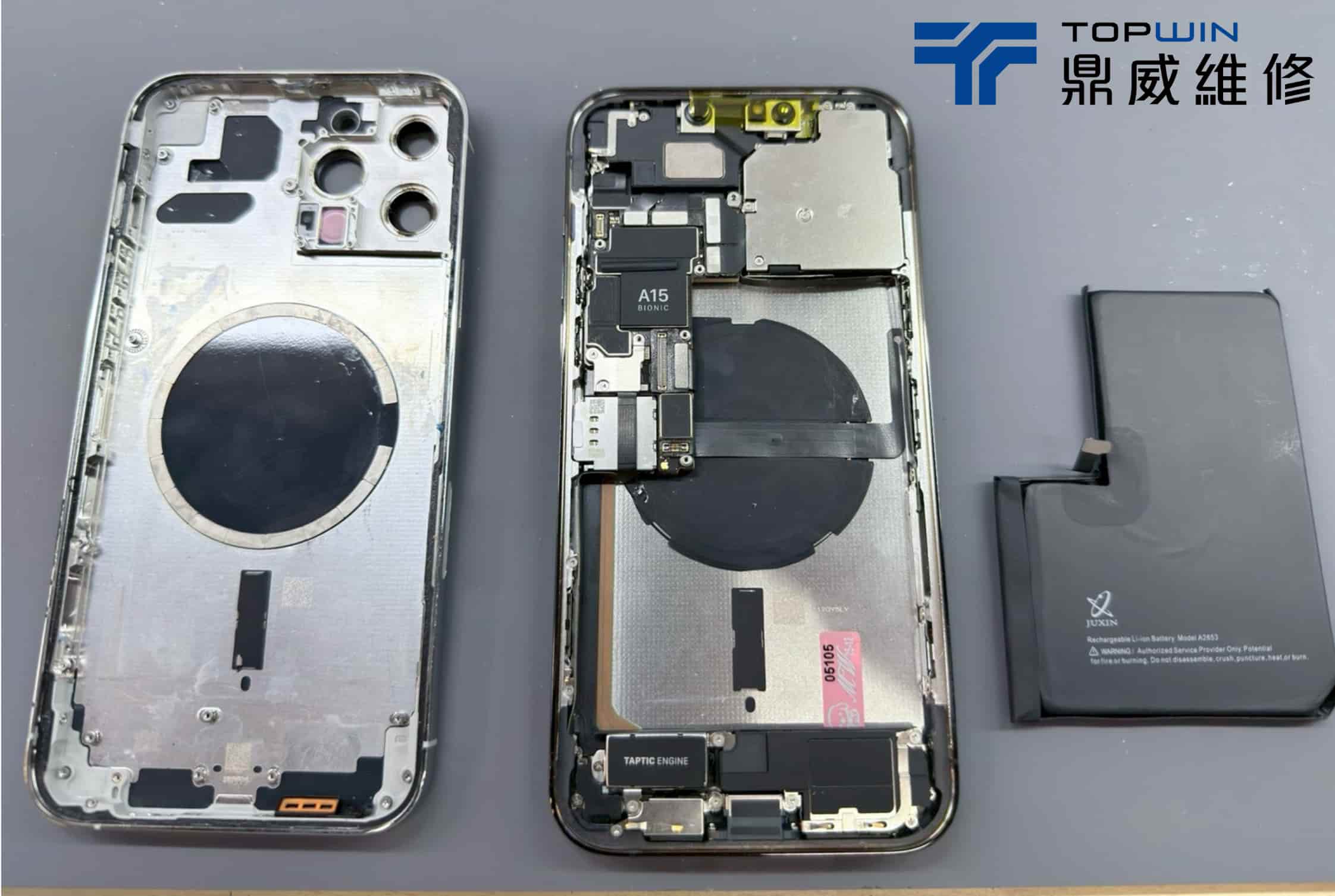 將零件依序拆解分離下來
