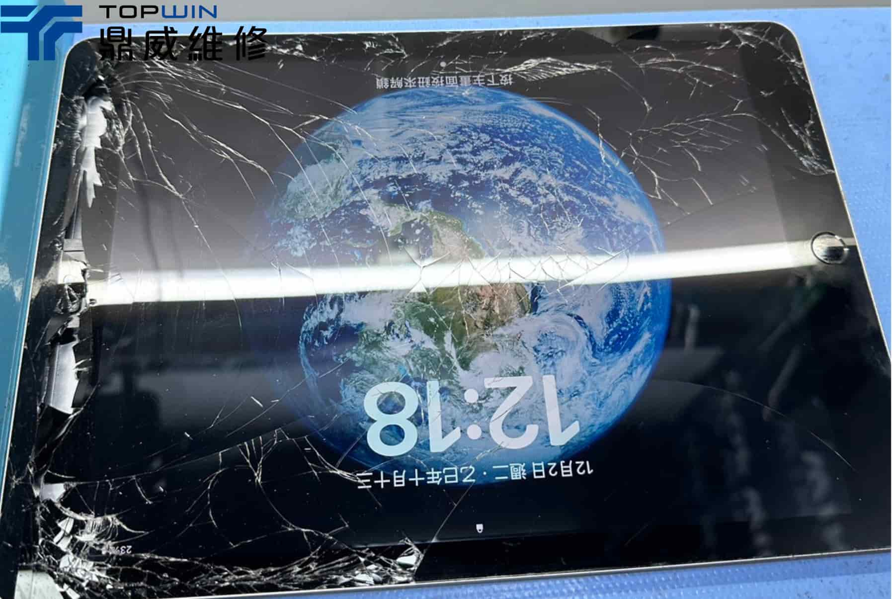 iPad維修案例-準備拆卸破裂的觸控玻璃
