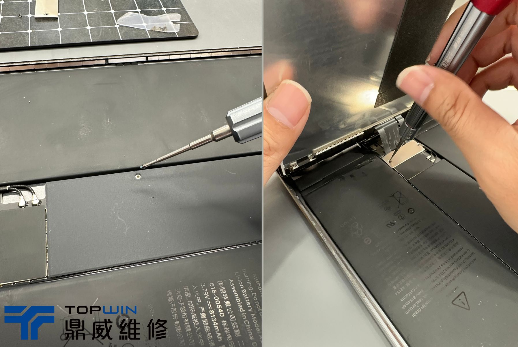 iPad Air 3 安裝新電池並復原內部零組件