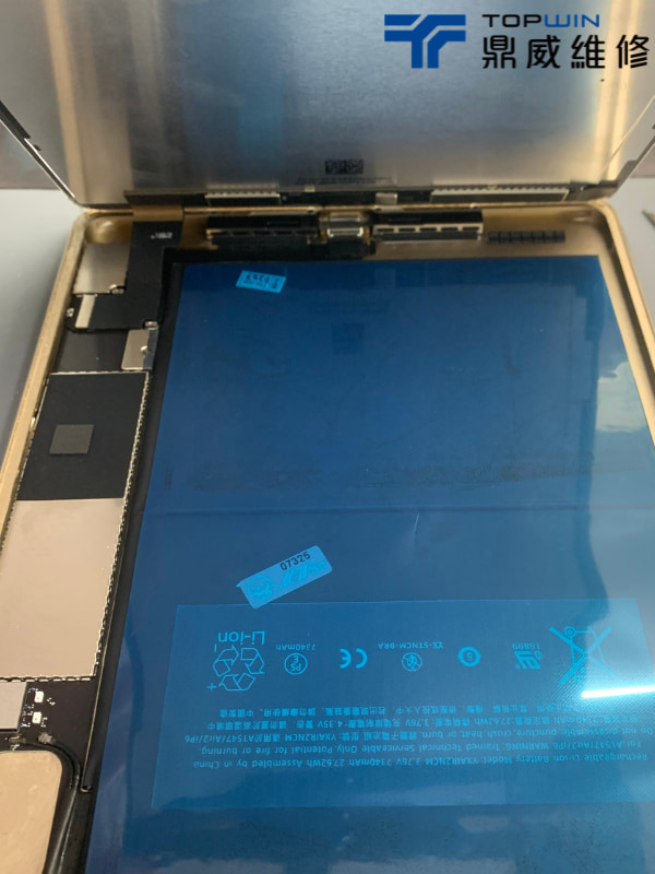 iPad Air 2 裝回觸控玻璃與液晶後進行測試