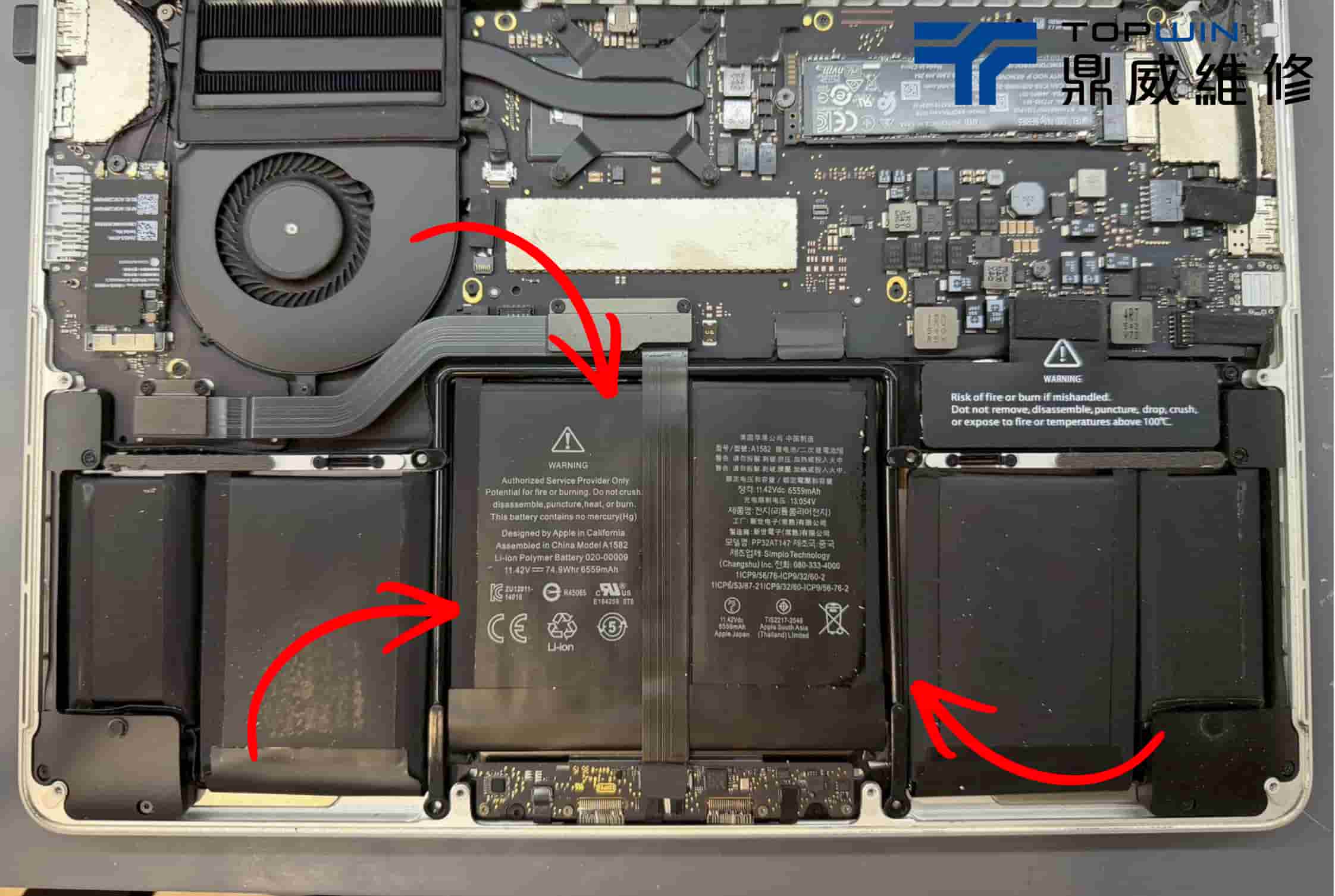 MacBook Pro A1502 電池拆裝維修 3