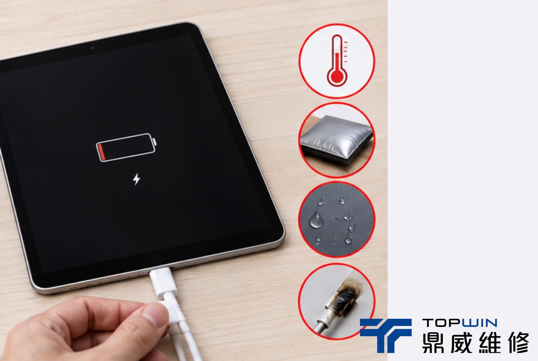 iPad充電充不進去，可先檢查以下事項